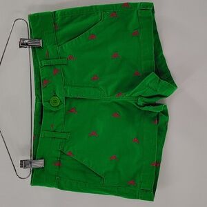Freestyle Revolution shorts Flamingos size 5 Green Pink Midrise Stretch
